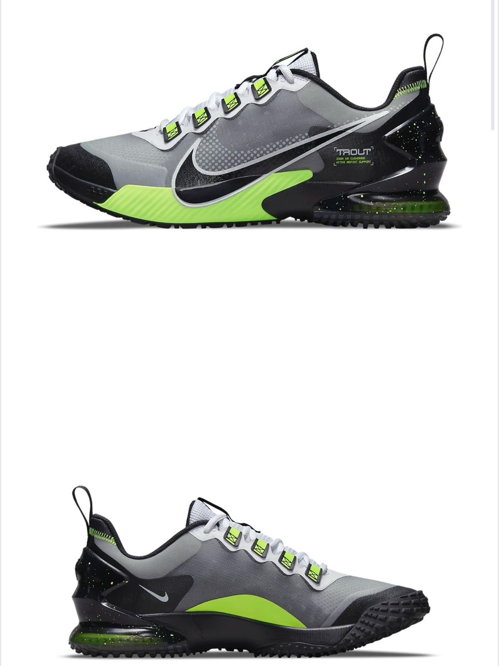Nike Force Zoom Trout LTD TF in Light Smoke Grey Volt